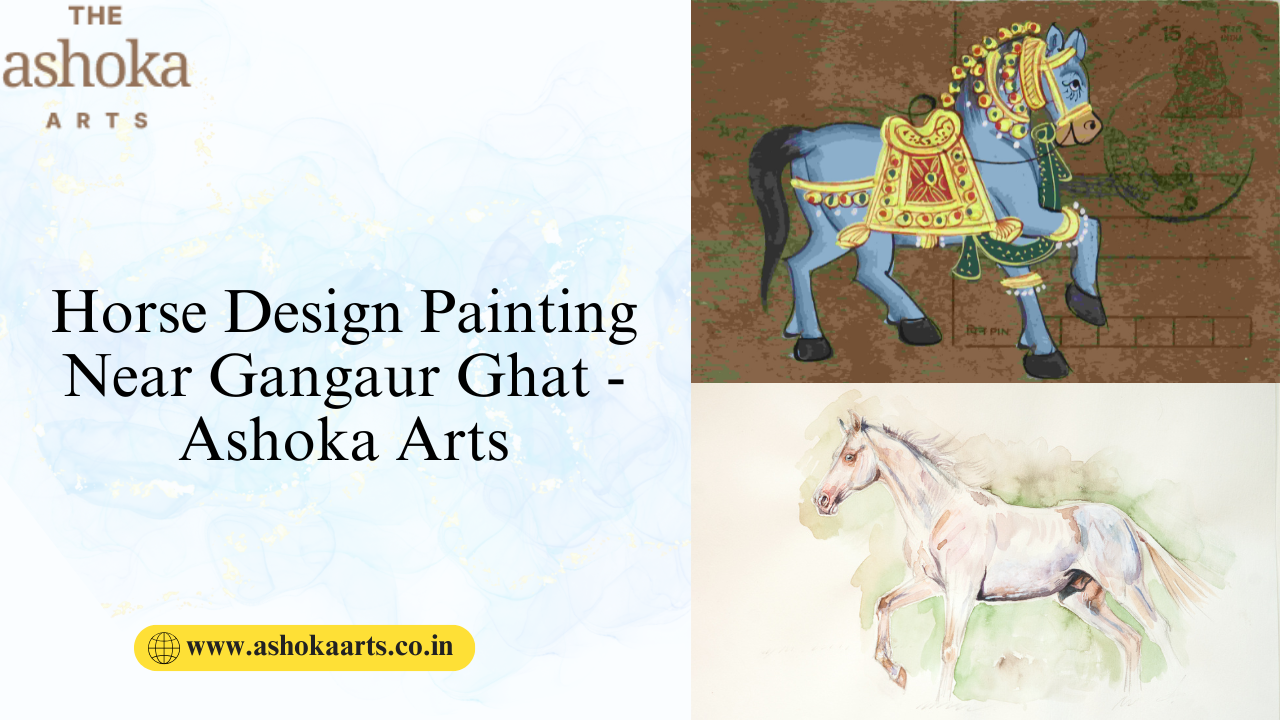 Horse Design Painting Near Gangaur Ghat